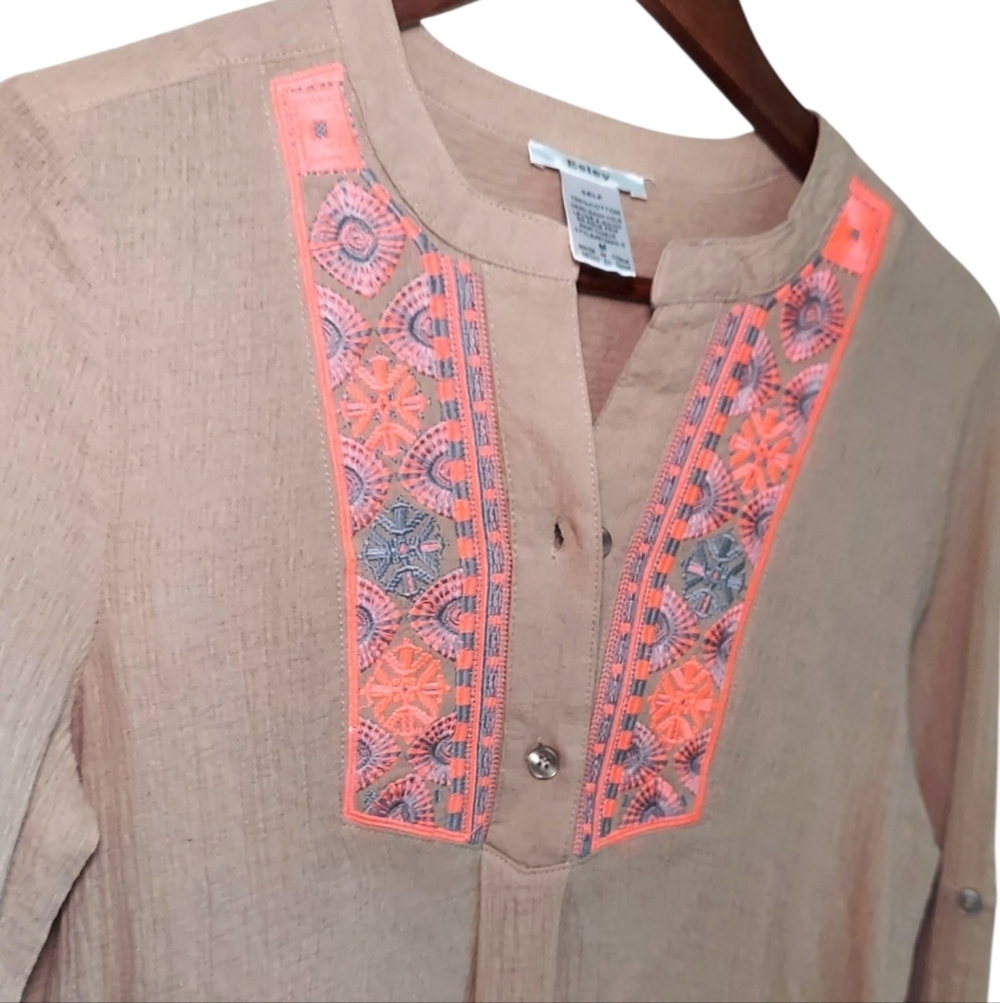 Boho Beige Gauzey Beachy Cotton Maxi Dress - Picture 2 of 6